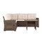 Flash Furniture Huck Wicker Rattan Conversation Set, L-Shaped Sofa w/Table, Wthr Resistant Cushions, Beige/Brown LTS-SET-02023-BG-BR-GG - alternate 8